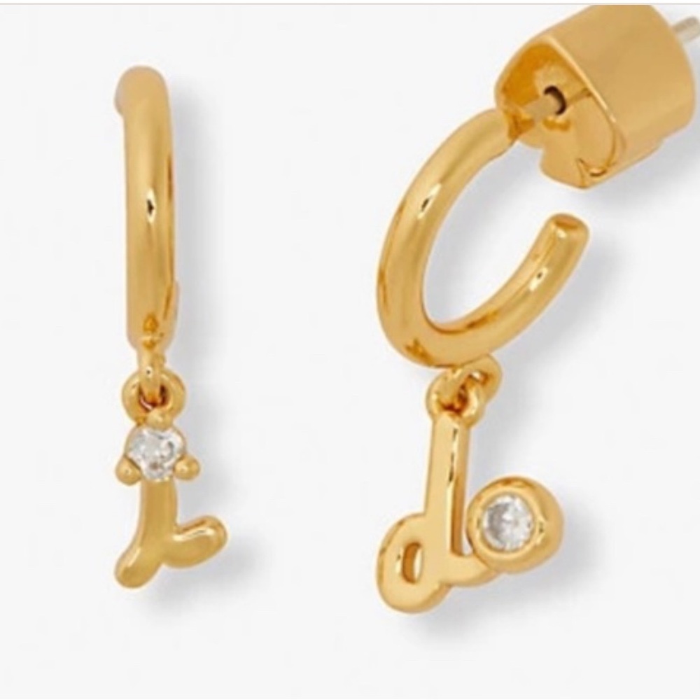 Kate Spade “I do” Gold Earrings with Cubic Zirconia